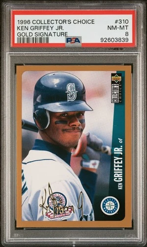 1996 Collector'S Choice #310 Ken Griffey Jr. Gold Signature PSA 8 HOF RARE