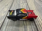 Vintage 1979 Matchbox Superfast 57 Chevy Diecast Car Black & Red Flames Design