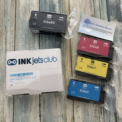 AMAZINK 936XL Ink Cartridge Replacement 4 Pack For Compatible Printers OPEN BOX