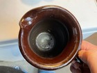 Antique albany slip glaze crock pitcher late 1800s as per AI few tiny lip chips — photo 5