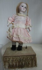 Alter franz&ouml;sischer Puppenautomat Automaten Puppe Biskuitporzellanpuppe Spieluhr