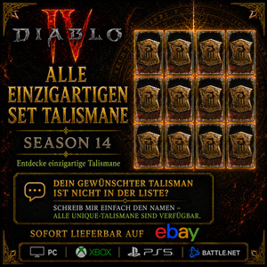 Diablo 4 Season 14 SC D4 All Unique Charms/Einzigartige Talismane  Random Affix