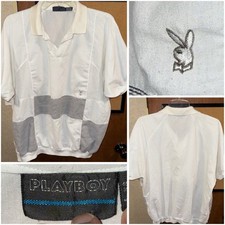 VINTAGE 90'S PLAYBOY TENNIS POLO Rare Menendez Embroidered Bunny Pickle Ball