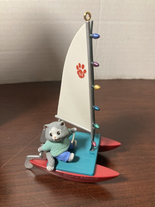 1990s Hallmark Ornament Artists’ Favorite Cat’s Meow Catamaran