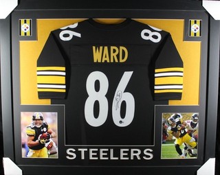 HINES WARD Signed/Autographed Custom Jersey Framed 35x43 BECKETT