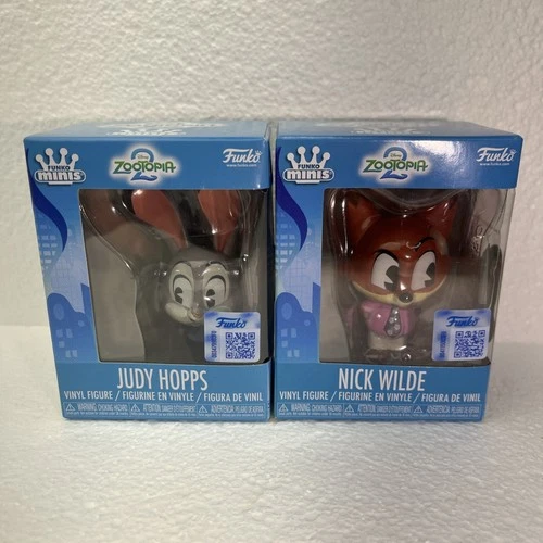 JUDY HOPPS & NICK WILDE NEW Funko Minis Vinyl Figure Disney