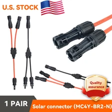 Solar Panel Y Branch Cable Connection Waterproof Adapter Connector Extension USA