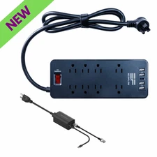 EcoFlow Surge Protector Power Strip + Portable Power Station Grounding Adapter