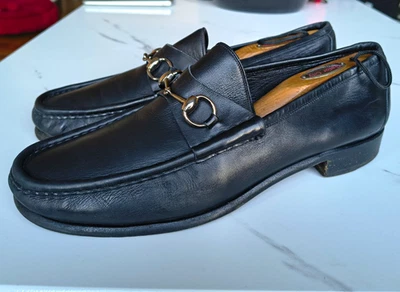 Gucci Black Leather Horsebit Embossed Loafers 9.5 42.5 $990 Horsebit 1953 leather loafers in black - Gucci | Mytheresa main image 2