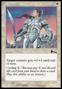 Magic/MTG Eiserner Wille ULG-10 Common Deutsch Poor Foil