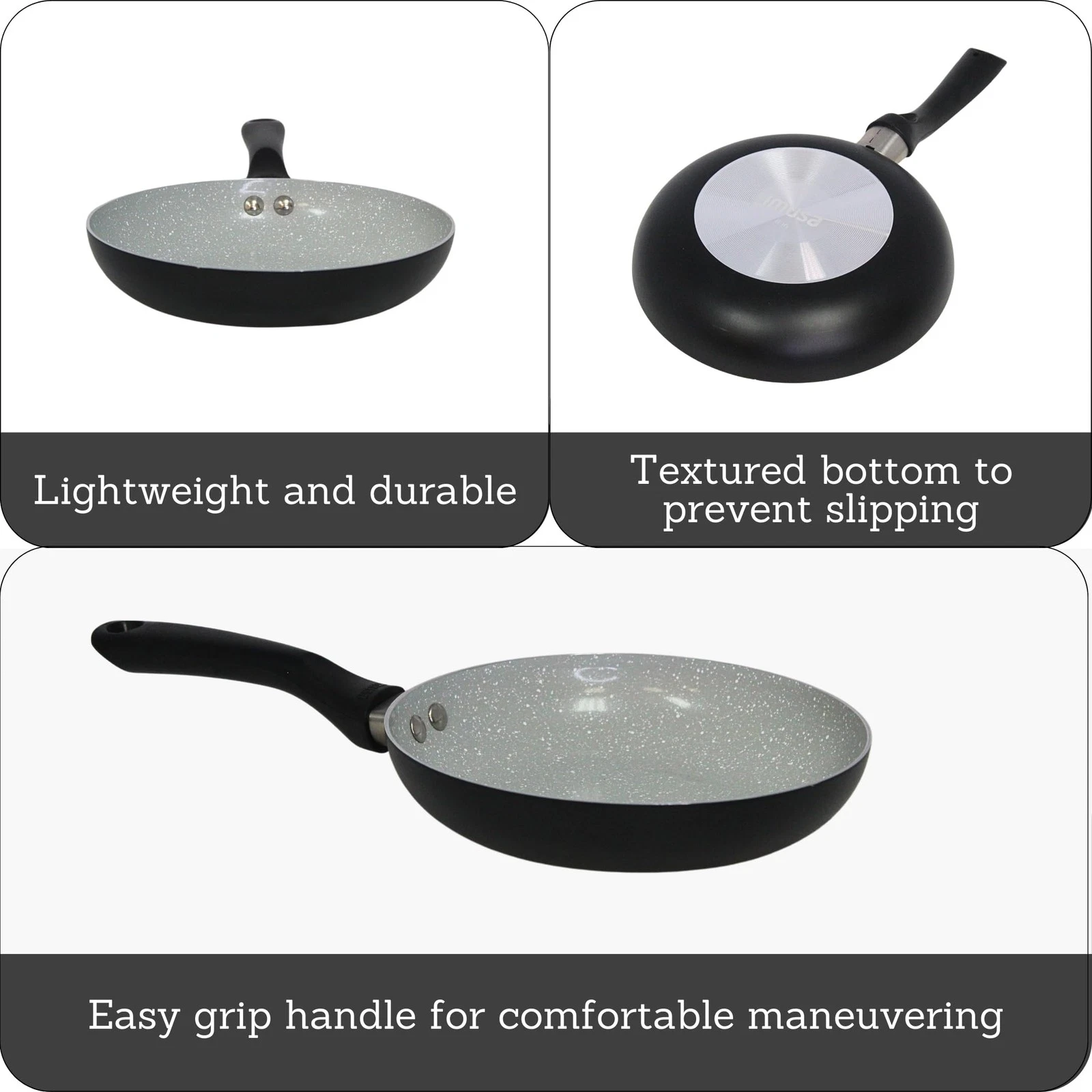 8" Premier Ceramic Nonstick Fry Pan with Cool Touch Handle, Matte Black