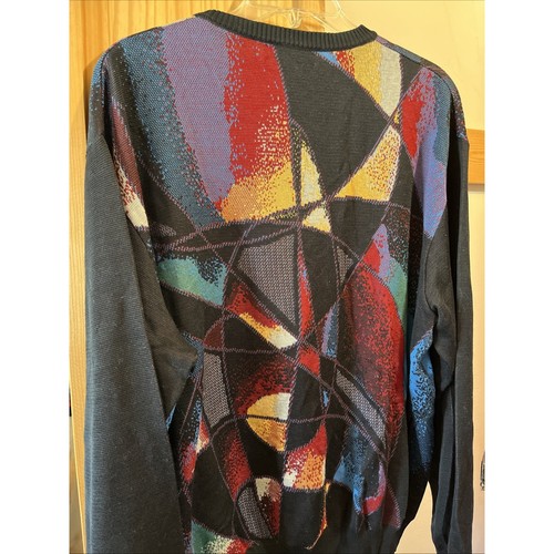 St Croix Shop Men's Cotton Blend Multicolor Knits Sweater Made in USA Size L - Picture 9 of 12