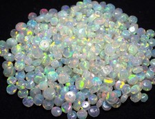 2-3mm Natural Multi Ethiopian Fire Opal Faceted Roundell Loose Beads Gemstone