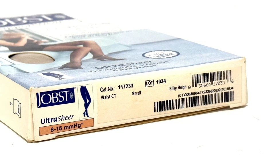 Pantimedias Jobst Supportwear Ultra Sheer Mild Comp pequeñas CT 8-15 mmHg beige sedoso Foto 4 de 4