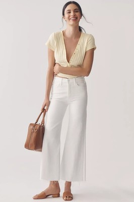 Anthropologie MOTHER The Hustler Roller High-Rise Ankle Jeans
