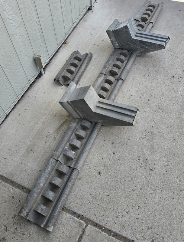 Antique Pressed Steel Cornice Set Corbels Dentil Panels Storefront Architectural