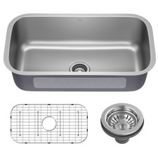 Kraus KBU44 Premier Kitchen 32-3/8" Undermount Single Basin - Stainless Steel