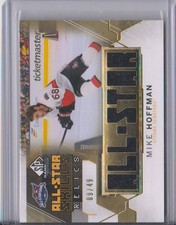 2015-16 SP GAME USED HOCKEY MIKE HOFFMAN ALL-STAR SKILLS RELICS #09/49 SP AS-MH