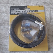 Everbilt 48 in. Braided Kitchen Side Spray Hose Kit with Multiple Adapters B