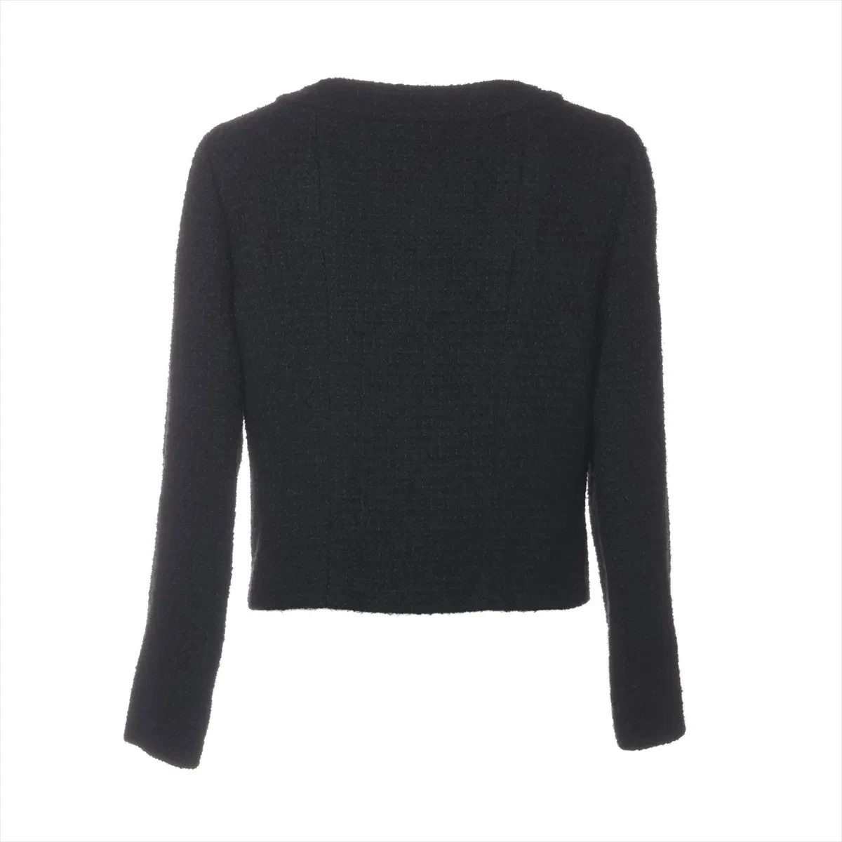 Chanel 24 anni giacca lana senza colletto 38 donna nero P76730V19676