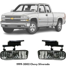Front Fog Lights Lamps Left Right Side For 1999-2002 Chevy Silverado Front Fog Lights Lamps Left Right Side For 1999-2002 Chevy Silverado
