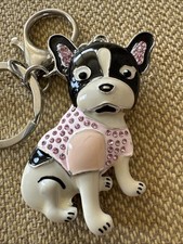 Vintage Keychain Dog Frenchie French Bulldog
