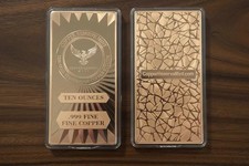 Copper Reserve Mint - Ten 10 Ounce Bar .999 Fine Bullion Signature Eagle Bare Copper Reserve Mint - Ten 10 Ounce Bar .999 Fine Bullion Signature Eagle Bare