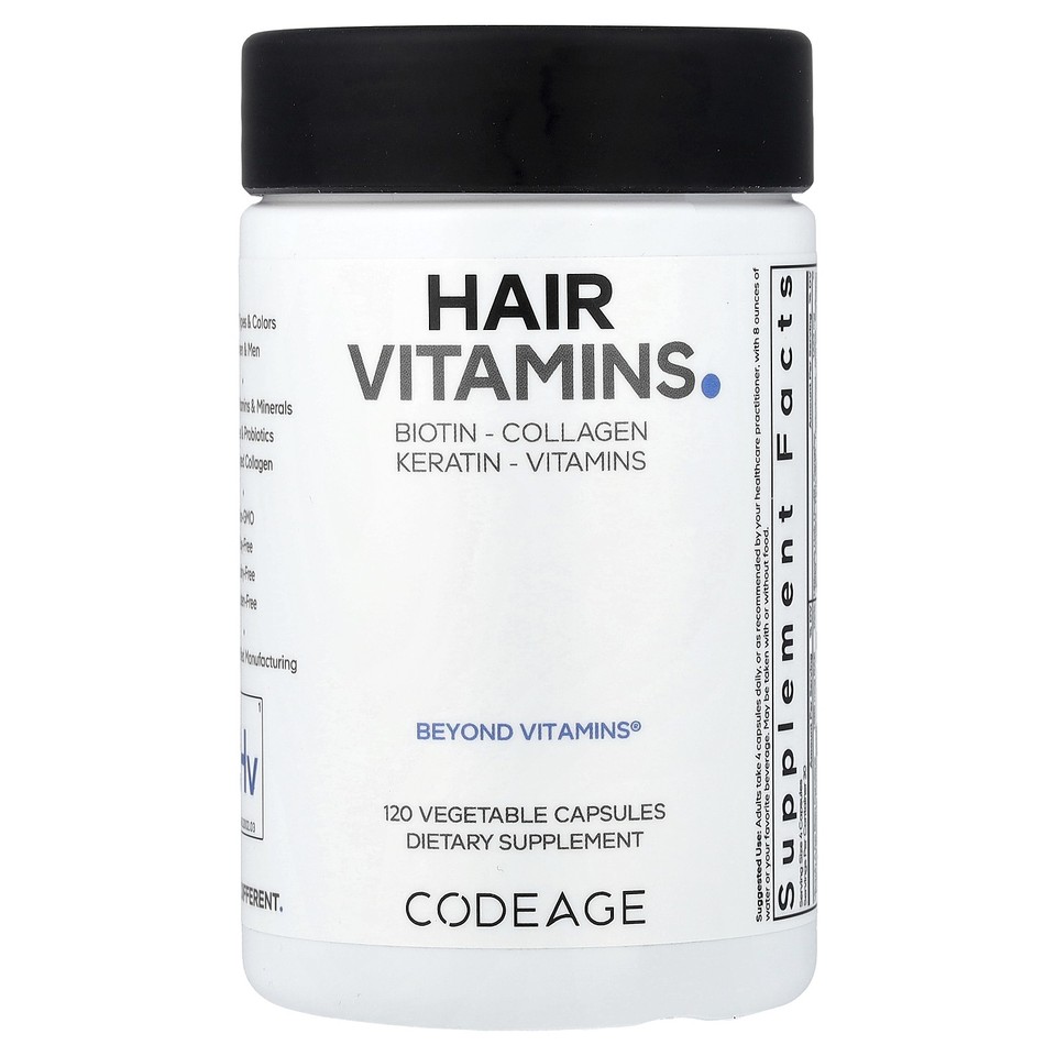 Hair Vitamins, 120 Vegetable Capsules