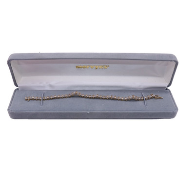 10K Gelbgold 2ct TW Diamant Tennisarmband 7'' S-Glied Rundschliff Mervyn's