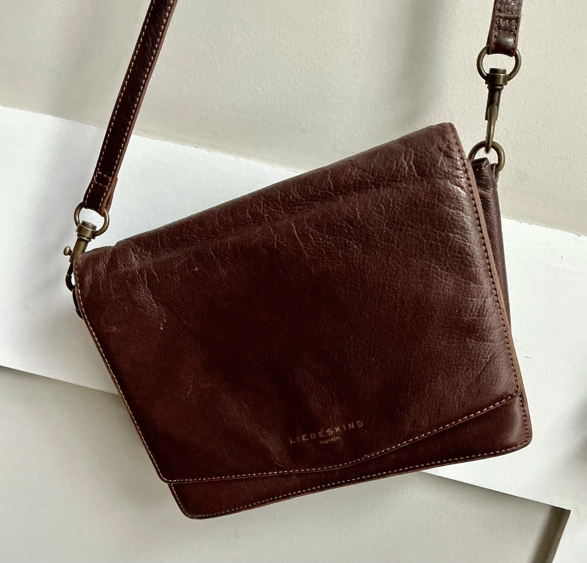 Sac Bandoulière Liebeskind Berlin Sade - Cuir Champagne - Taille M - Neuf Avec étiquettes