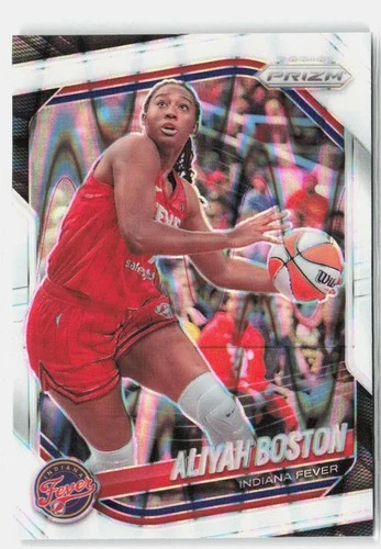 2025 Panini Prizm WNBA #75 Aliyah Boston White Seismic Prizms