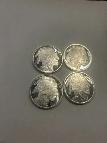 1 oz Silver Round - Buffalo lot of 4