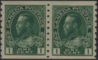 Canada 1c Green Admiral Issue, King George V