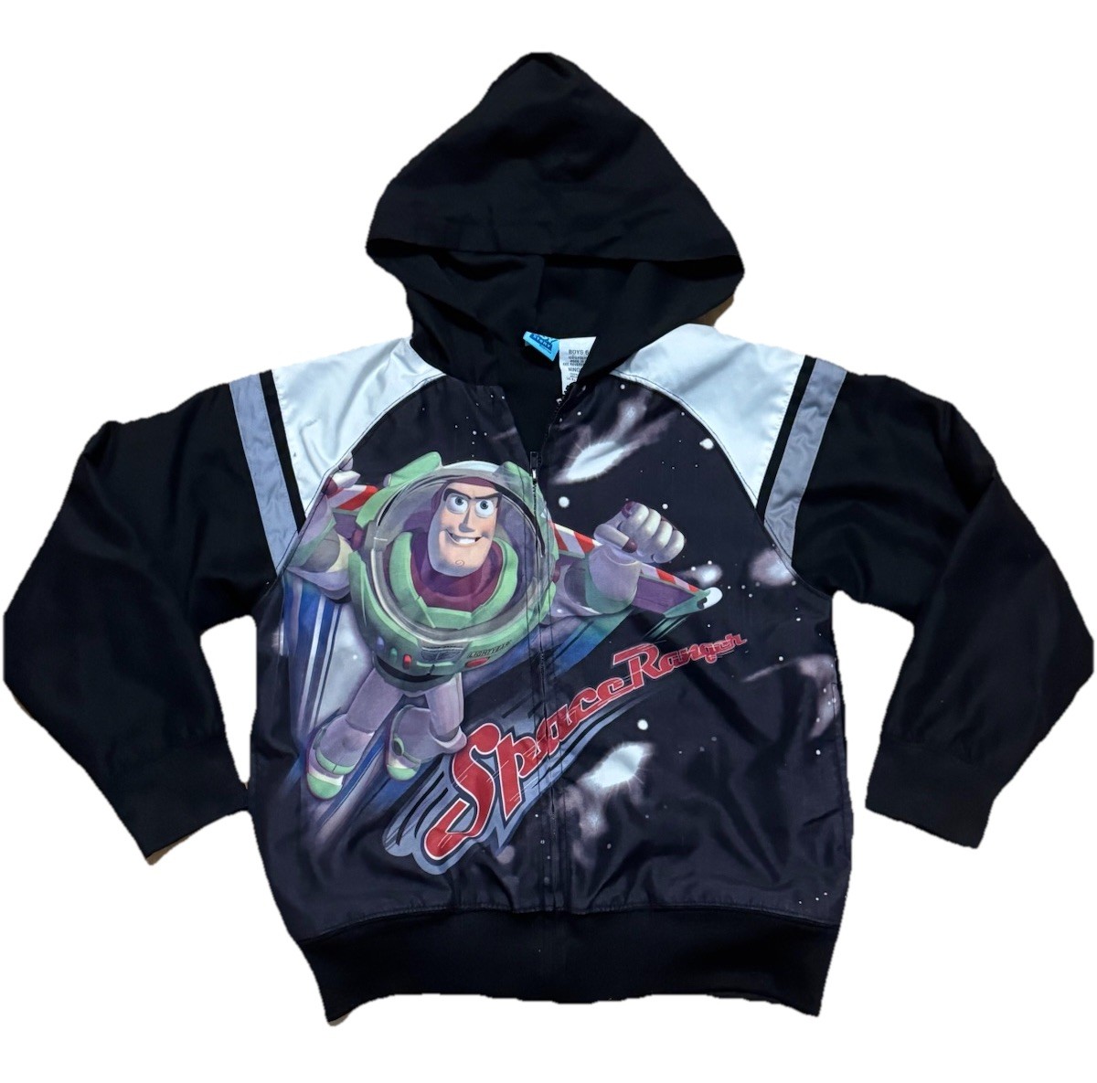 Vintage Disney Toy Story Buzz Lightyear Zip Up Windbreaker Hoodie