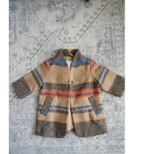Banana Republic Toddler Shawl-Collar Striped Wool Blend Coat size 3-6 Months