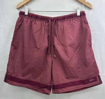 Adsum Shorts Mens Medium Raspberry Nylon Mesh Lined Swim Trunks 6  Inseam