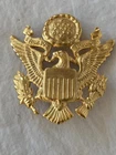 Original WW2 US Military Army Officer's Hat Cap Badge - Luxenberg New York Maker
