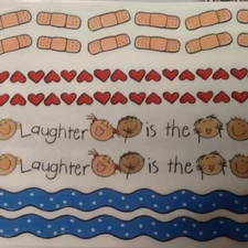 12" Borders Hospital LAUGHTER BEST MEDICINE SCRAPBOOK Sticker Me & My Big Ideas