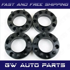 4 BLACK 1.25" HUB CENTRIC ADAPTER 5x4.5 to 5x5.5 FOR DODGE CHALLENGER D150