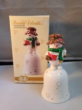 Classic Treasures Porcelain Snowman Dinner Bell [N2]