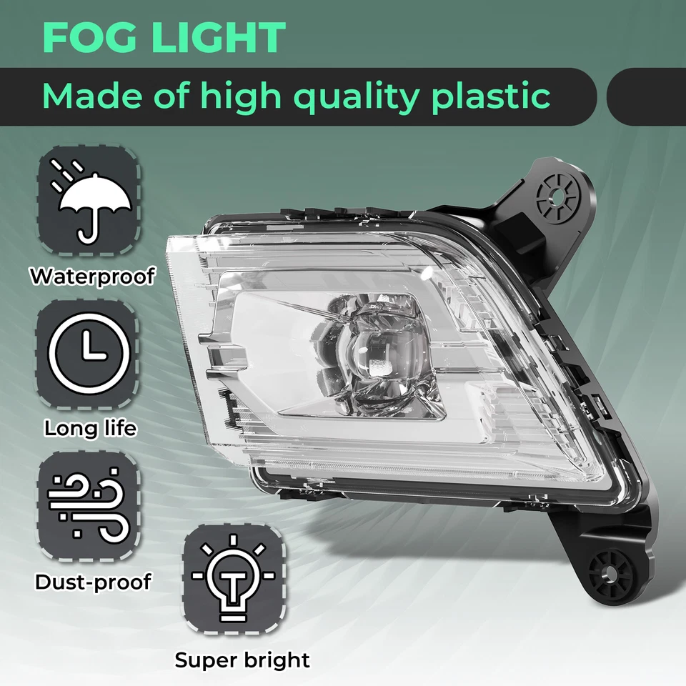 Par de luces antiniebla LED DRL transparentes con cableado para Chevy Silverado 1500 2019-2021 2022 Foto 4 de 4