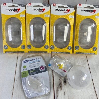 Lot 8 NEW Medela Newborn Baby 0-2 m Silicone Pacifiers + Chicco  & Mam