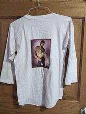 VTG Michael Jackson 3/4 sleeve t shirt size S thriller white retro vintage youth