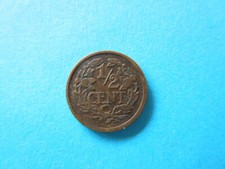 J693  NETHERLANDS    1922  1/2  CENT  HIGH  GRADE  AU