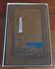 Vintage 1930 TREASURED MEMORIES Funeral FAMILY DEATH MEMORY BOOK Gift Box NIB