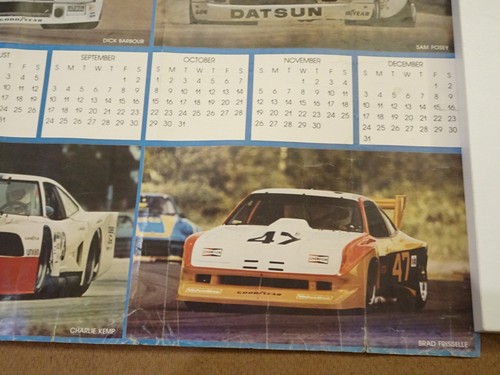 VERY RARE VINTAGE CLASSIC 1978 PORSCHE CAMEL GT IMSA CALLENDER POSTER 36 X 24 - Picture 10 of 12