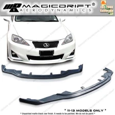 For 11 12 13 Lexus IS250 IS350 JDM Style Front Bumper Chin Spoiler Lip Urethane