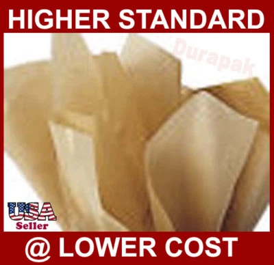 DURAPAK SUPPLIES 960 Pcs Natural Kraft Tissue Paper Gift Favor Wrapper 20x30" Wrapping Packaging