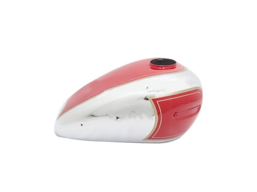 Réservoir essence chromé peint rouge Ariel 350cc - Neuf (reproduction) - Photo 2/6