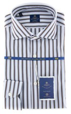 Luigi Borrelli Brown Shirt - Slim - 15.5/39 - EV06426060NANDO